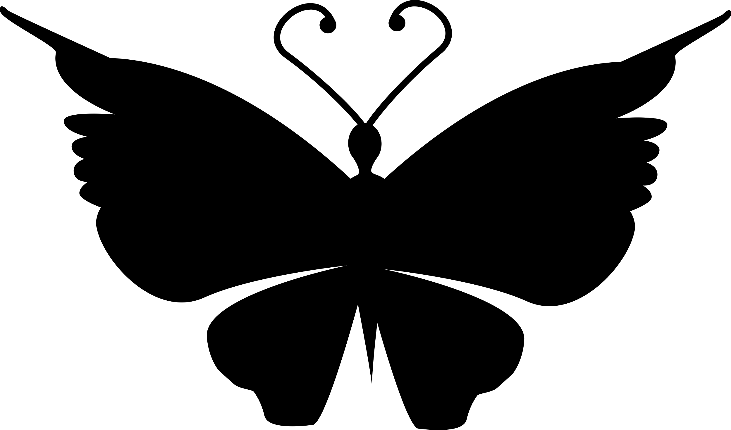 Butterfly Top View Black Shape Outline Icon Svg Set Free Vectors